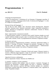 PROGprog1112 - Unisa Informatica