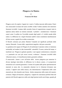Pitagora e la musica - Coordinamento per l`Educazione Fisica e