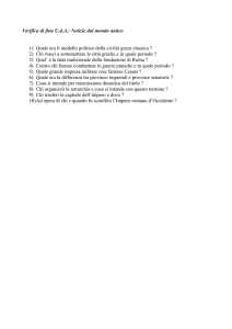 Verifica di fine UdA: Notizie dal mondo antico