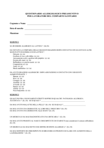 questionario allergologico preassuntivo