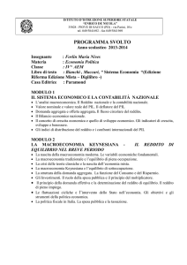 Modulo 1 Il sistema economico e la distribuzione del reddito