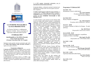 In collaborazione con: http://www.fusione.enea.it/ LA FUSIONE