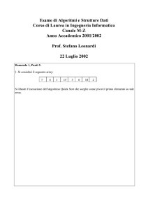 Esame del 22 Luglio 2002 - Dipartimento di Ingegneria informatica