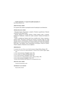 Analisi matematica 1 e 2