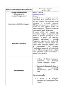 Psicologia cognitiva 10 CFU L19 – L20