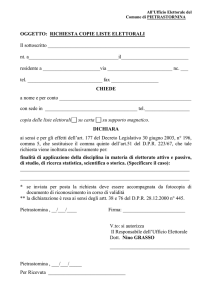 Modello di richiesta copie liste elettorali