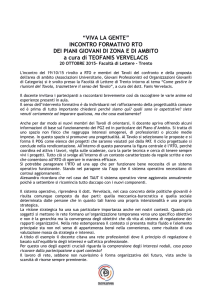 Sintesi dell`incontro