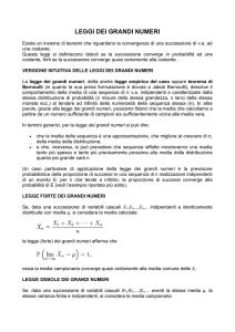 leggi dei grandi numeri