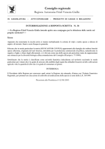 La Regione Friuli Venezia Giulia intende aprire una campagna per