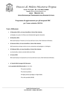 Programma annuale formazione insegnanti IRC