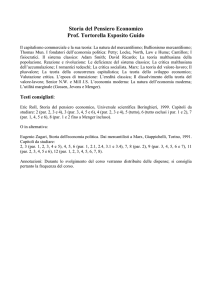 Storia del Pensiero Economico