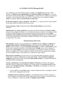 LE GUERRE SANNITICHE(pagg.306-308) Con l`espansione verso
