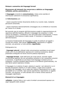Sintassi e semantica dei linguaggi formali