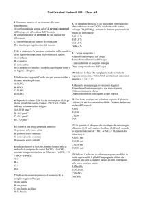 Test Selezioni Nazionali 2001 Classe AB
