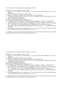 verifica sul secondo principio della termodinamica
