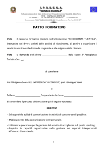 contratto formativo stage alunni di accoglienza