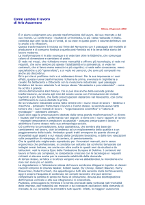 Come cambia il lavoro