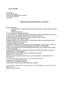 programma di scienze naturali