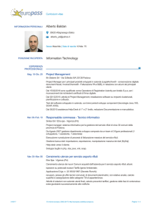 Alberto Baldan Europass CV, ESP