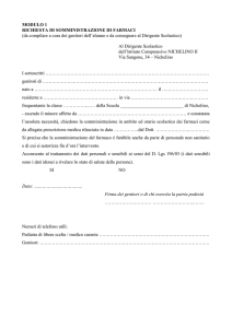 Modulo Richiesta Somministrazione Farmaci - Istituto Nichelino II