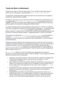 Tutela dei Beni Architettonici