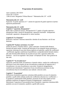 Programma di matematica - ISTITUTO DI ISTRUZIONE SUPERIORE