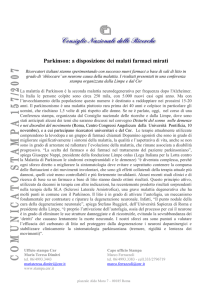 Parkinson: a disposizione dei malati farmaci mirati Ricercatori