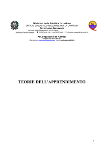 teorie dell`apprendimento - Portale della qualità
