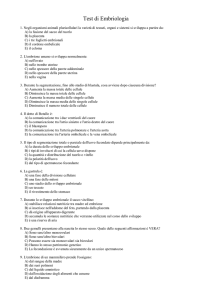 Test di Embriologia