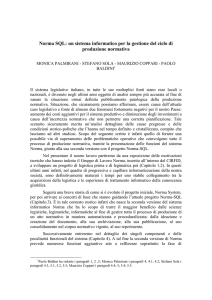 Norma SQL: un sistema informatico per la gestione del ciclo di