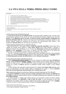 LA VITA SULLA TERRA PRIMA DELL`UOMO