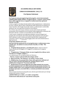 Programma corso scenografia