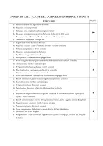 Griglia valutazione comportamento per scrutinio