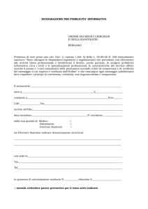 dichiarazione per pubblicità informativa