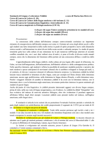 Seminario di Lingua e Letteratura Yiddish