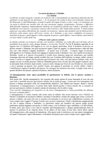 La teoria del piacere e l`infinito