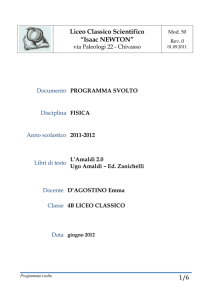 fisica - Liceo Newton Chivasso