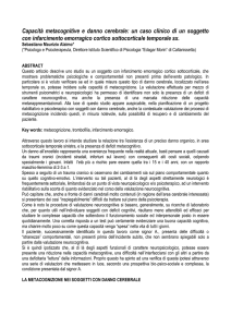 Capacità metacognitive e danno cerebrale