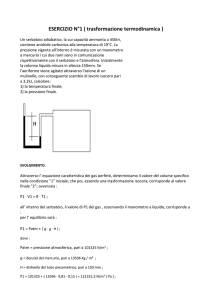 ESERCIZIO N°1 ( trasformazione termodinamica )