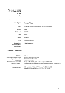 formato europeo per il curriculum vitae