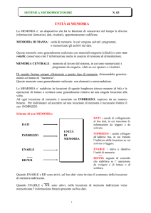 UNITÀ di MEMORIA