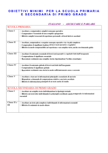 Obiettivi Minimi Scuola Primaria e Media: Italiano, Matematica, ...