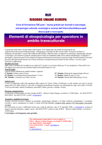 Corsi di formazione FSE post – laurea gratuiti per laureati in