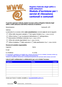 Registro federale degli edifici e delle abitazioni: Modulo d`iscrizione