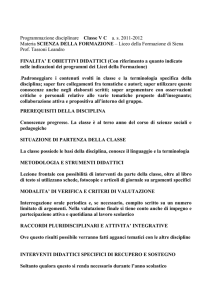 Programmazione disciplinare Classe VC as 2011-2012
