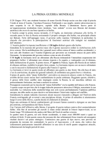 LA PRIMA GUERRA MONDIALE