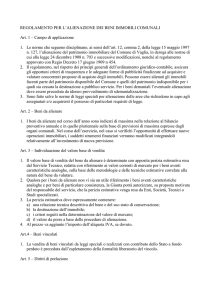 regolamento per l`alienazione dei beni immobili