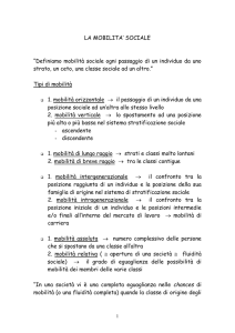 LA MOBILITA` SOCIALE