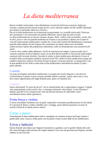 La dieta mediterranea