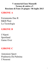 Calendario e aggiornamenti - CSI-Fano